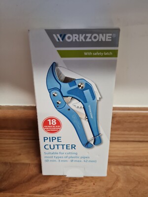 Workzone Rohrschneider, 0-42 mm Kunststoffschneider (mit Sicherheitsriegel) Alter 18+