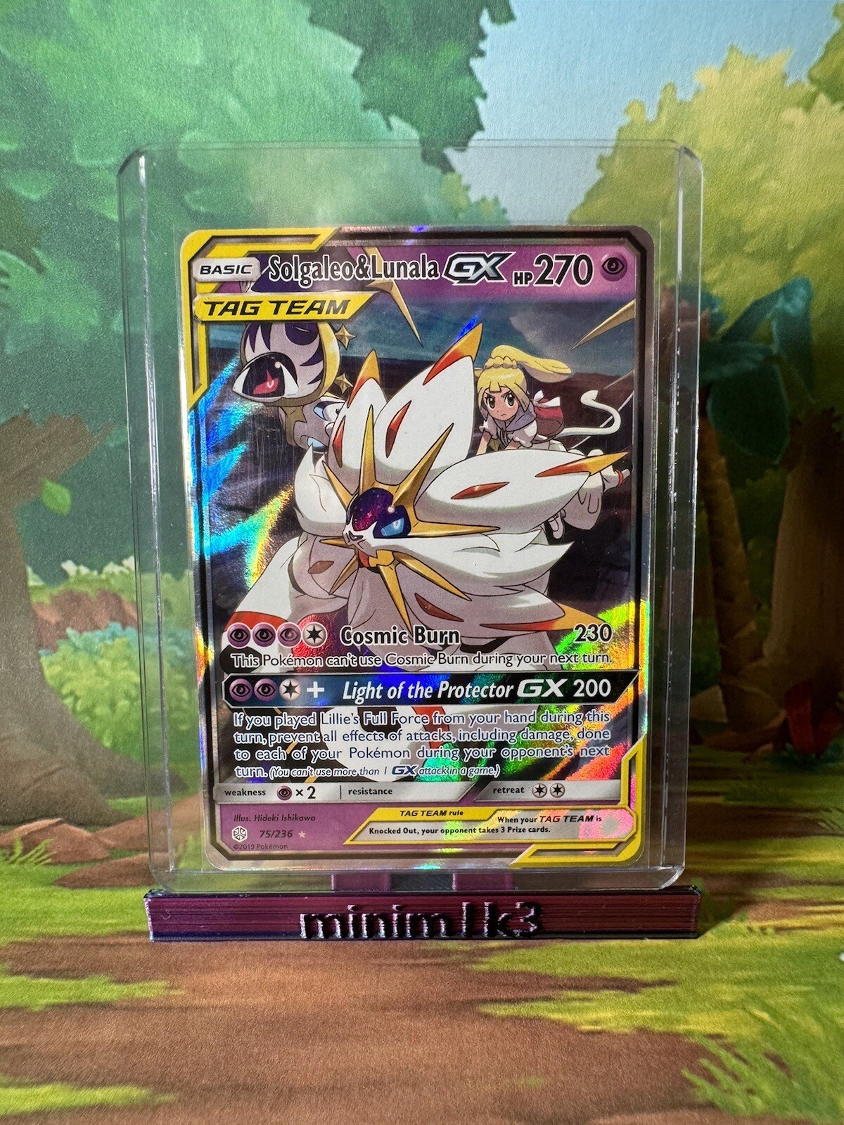 Solgaleo & Lunala GX TAG TEAM 75/236 Cosmic Eclipse Ultra Rare Pokemon