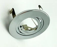6 PACK,3 inch Chrome Recessed Gimbal Trim For 3" Can MR16, 12V or GU10 120V Bulb