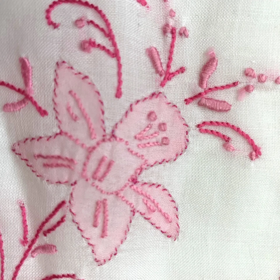 Embroidered Monogram Initial F Wedding Handkerchief Bride Bridesmaid Heirloom - Image 4 of 4