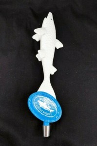 New Dogfish Head Slightly Mighty 12 Beer Tap Handle Shark White Blue Rare Ebay