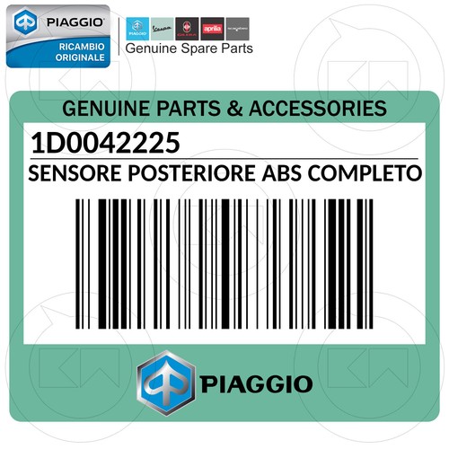 SENSORE POSTERIORE ABS COMPLETO ORIGINALE PIAGGIO MEDLEY 150 4T EURO 5 ABS 2020 - Picture 2 of 2
