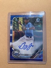 Greg Jones 2019 Bowman Chrome Draft AUTO Blue Refractor 117/150 Rays