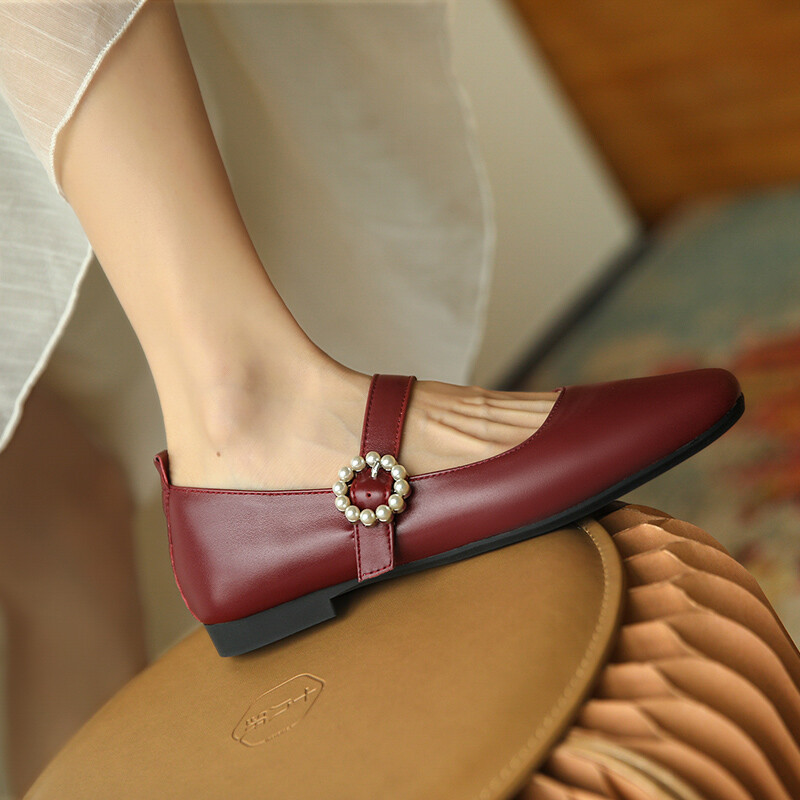 Sweet Retro Square Toe Women Shoes 