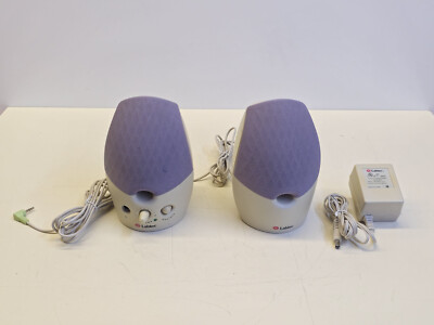 Labtec LCS-1050 Desktop Computer Speakers + AC Adapter TESTED