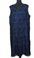 Damenkleid Kleid TrÄGerkleid Schwarz Blau Spitze Sheego Gr. 50 Neu