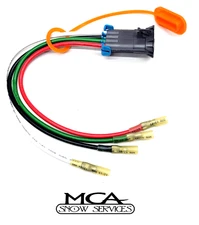 BUYERS SALTDOGG WIRE HARNESS REPAIR CONNECTOR PLUG SPREADER SALTER  4 TERMINALS 