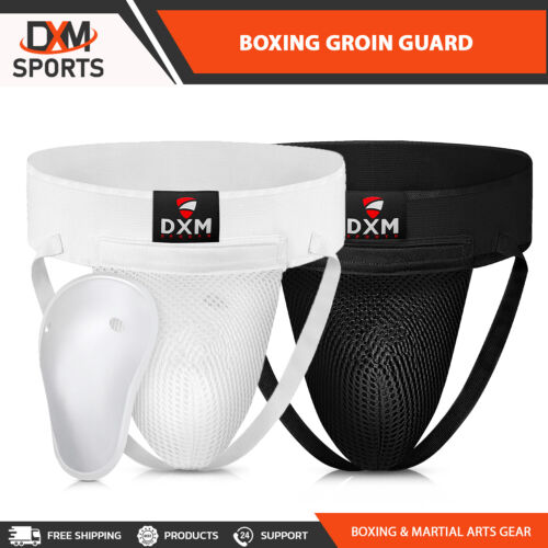 DXM Boxing Groin Protector Men Groin Guard for MMA Martial Arts Taekwondo Karate - Picture 1 of 19