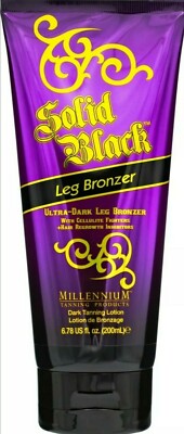 Millennium Solid Black Ultra Dark LEG BRONZER Tanning Bed Lotion 7 oz