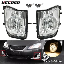 HECASA For 2006-2010 Lexus IS250 IS350 Bumper Fog Lights Lamp w/Bulbs Left+Right