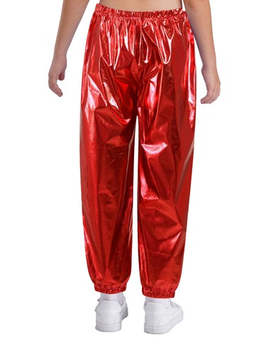 Kids Girls Boys Pants Casual Tights Shiny Trousers Hip Hop Sweatpants Street - Picture 28 of 85