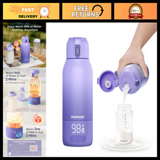 Portable Milk Warmer for Travel - Dual Heating Modes, Fast Heating, 17oz Capacit