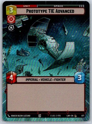Prototype TIE Advanced (Hyperspace Foil) Common A Lawless Time 677 NM