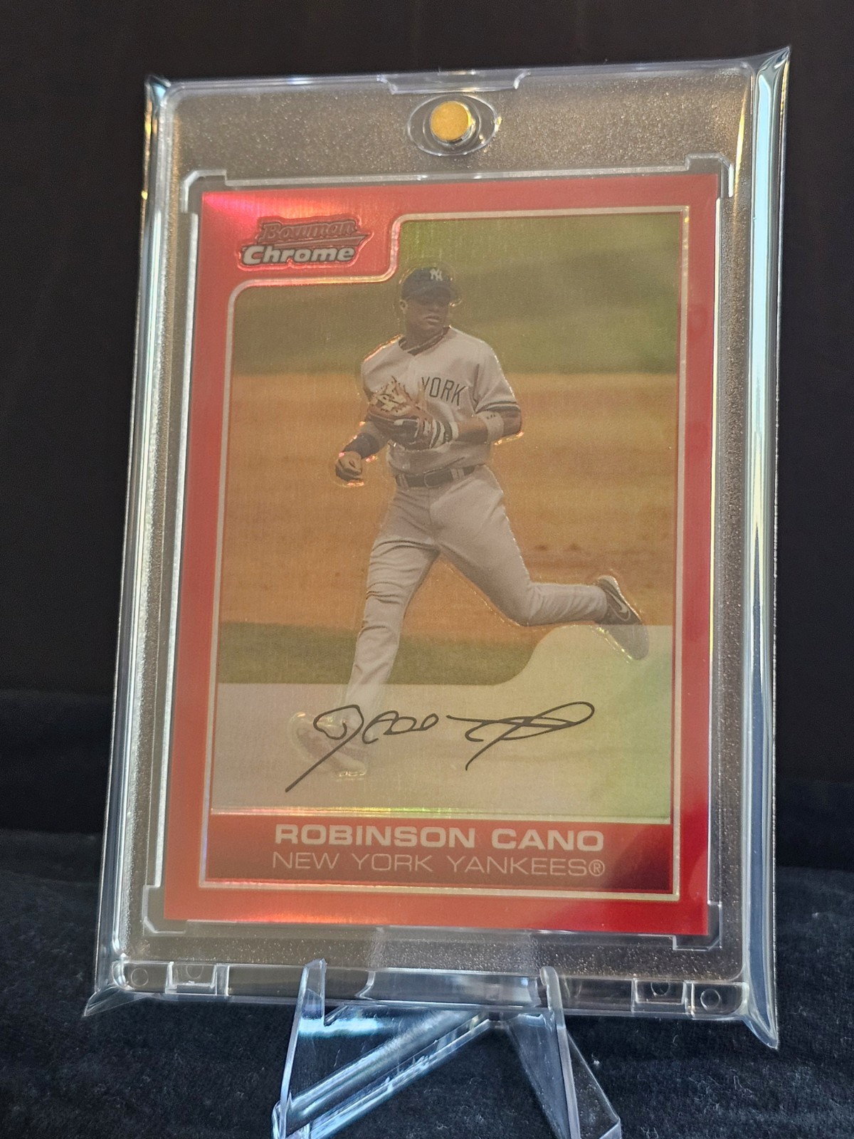 2006 BOWMAN CHROME ROBINSON CANO RED REFRACTOR /5 NM+! YANKEES