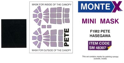 Montex 1/48 MITSUBISHI F1M2 ''PETE'' CANOPY PAINT MASK Hasegawa