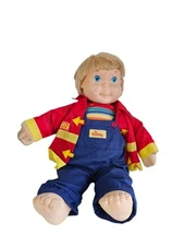 Vintage 1986 Hasbro Playskool My Buddy 22" Doll Blonde Hair Blue Eyes Striped