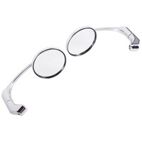 1 Paar 10 Mm Motorrad-Chrom-Rundlenkerendspiegel, RollerzubehöR, RüCkspiege5299