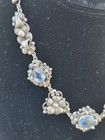 Antique Florence Italy Peruzzi silver 800 Blue Topaz Necklace — photo 4