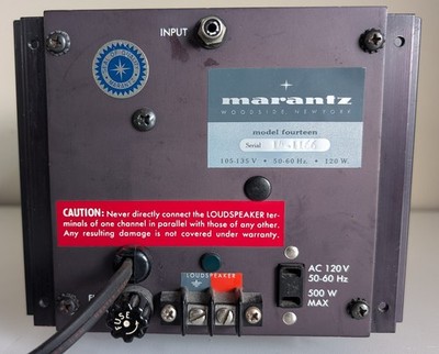 Marantz Model Fifteen Vintage Mono Amplifier - Tested - For Parts