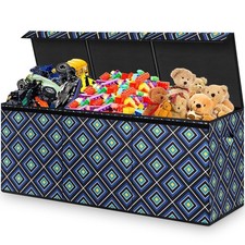 Extra Large Toy Chest Storage Box with Lid, Collapsible Organizer