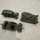 Vintage Pre-War Dinky Toys Military Lot Of 3 Including Tank, Reconnaissance Etc