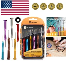 Small Screwdriver Set, 6pcs Magnetic Mini Screwdriver Set, Micro Precision Fl...