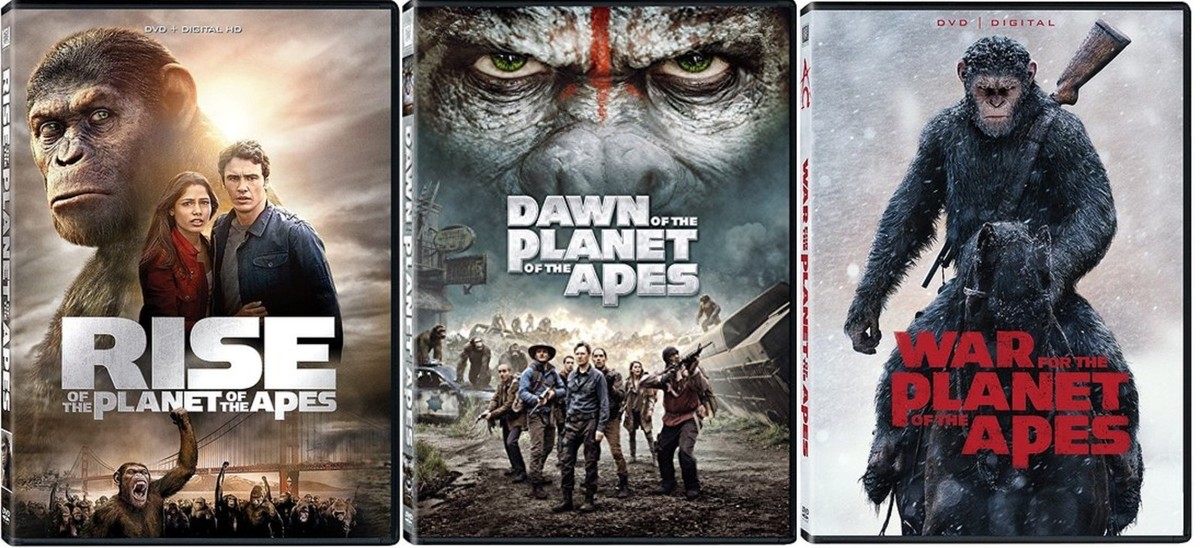 Planet Of The Apes Trilogy Rise / Dawn / War 3 DVD Set +