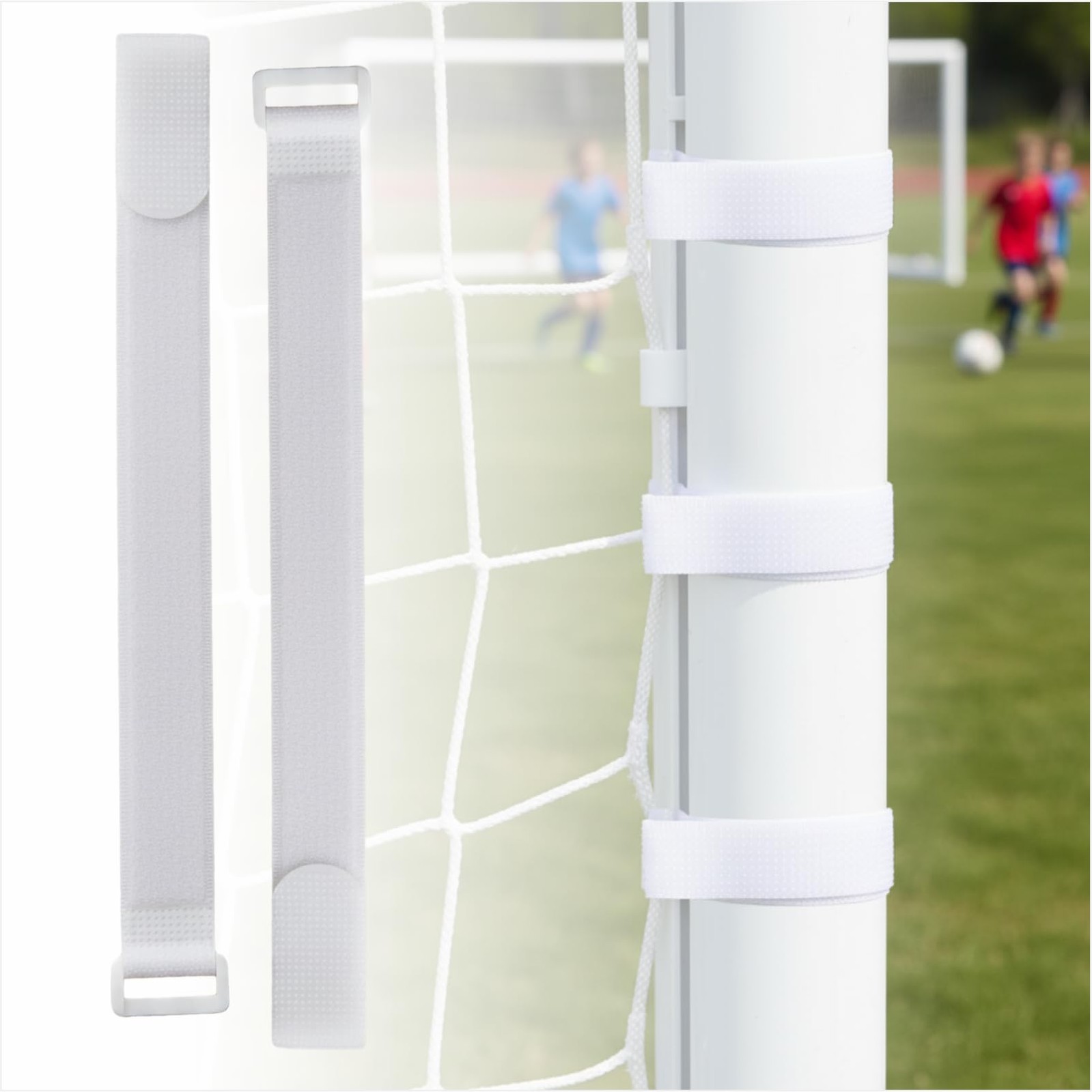 30 Pcs Soccer Goal Net Straps, Hook and Loop Attachment Straps with Buckle – ...