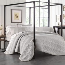 Stone Cottage - Queen Quilt Set Reversible Cotton Bedding Matching Sham