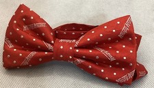 Kristy Kramer 100% Silk Pre Tied Bow Tie Red Adjustable