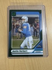 2024 Panini Clearly Donruss Justin Herbert Green /25 Orange /199