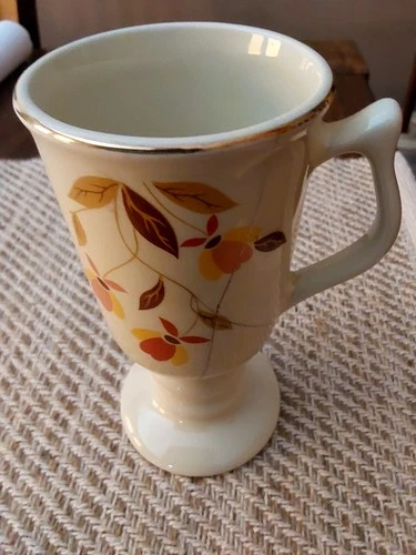 VINTAGE HALL CHINA JEWEL TEA AUTUMN LEAF PATTERN IRISH COFFEE MUG