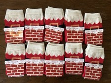 Lot Of 10 Christmas Kids' Santa Socks for Girls  Boys Kids Size 7-8.5