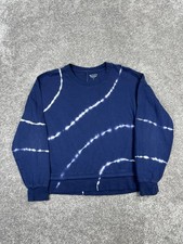 Athleta Sweatshirt Womens Small Blue Cotton Pullover