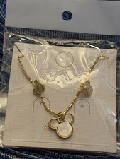 Gold Tone Mouse Necklace and Earrings Set