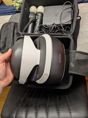 Sony PlayStation VR PSVR CUH-ZVR2 Headset, 2 Move Controllers, Case Cables