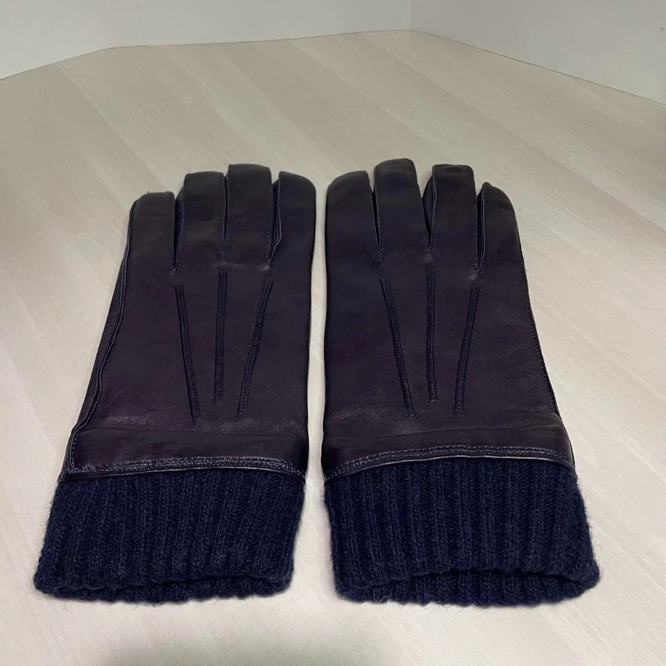 AuthBOTTEGA VENETA Guantes Piel de Oveja 100% Cachemira Azul Marino Talla 85 ... - Imagen 2 de 4