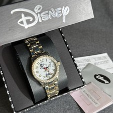 Disney Minnie Mouse Watch Rhinestone Diamonique Watch Accutime NEW Gift Box
