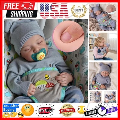 Lifelike Reborn Baby Dolls - 17 Inch Realistic Newborn Baby Doll Real Life Re...
