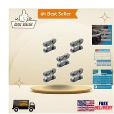 Reliable Roller Chain Connecting Links - Carbon Steel, ANSI Compliant, 5 Pack