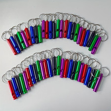 3 Pcs Emergency Survival Whistles with Keychain Must-Have for Camping and Hiking