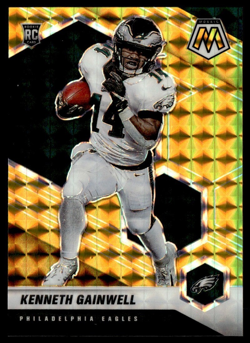 2021 Panini Mosaic Gold Prizm Kenneth Gainwell RC 06/10 #339