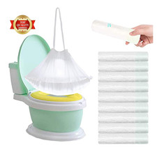 100Pack Potty Chair Liners with Drawstring,Toilet Seat Potty Bags Cleaning Bag f