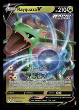 Pokemon TCG 2023 SWSH: Crown Zenith Rayquaza V 100/159 Holo Ultra Rare