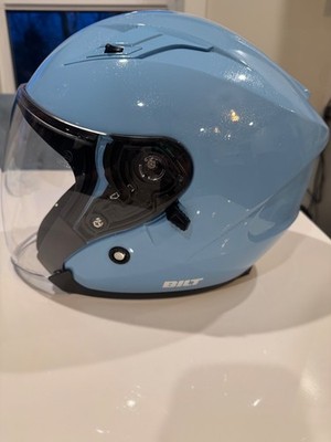 BILT LIGHT BLUE-MOTORCYCLE HELMET-LARGE-LIKE NEW 