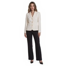 NWT Vintage Ann Taylor Blazer Women's Size 4 Ivory Three Button Tailored Jacket