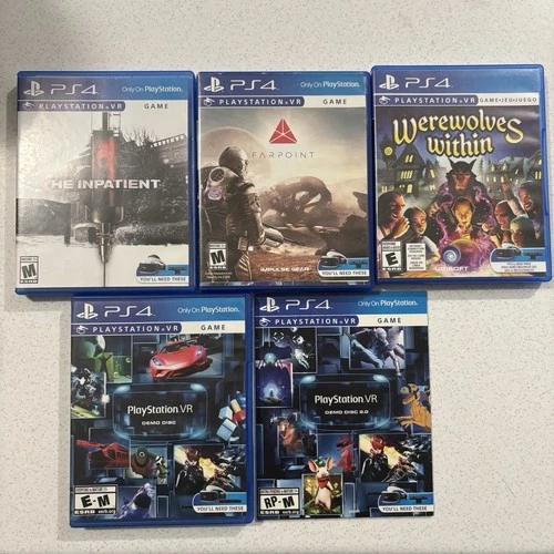 Lot of 5 Sony PS4 PlayStation 4 VR Untested Farpoint The Impatient