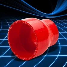 3-PLY STRAIGHT SILICONE HOSE/PIPE 2.5-3''REDUCER TURBO/INTAKE/INTERCOOLER RED