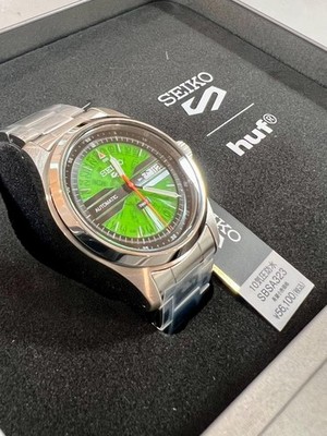 Seiko 5 Sports SBSA323 x HUF Limited Edition Green Automatic JDM