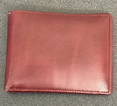 Dopp Leather Bifold Wallet Oxblood Red Top Grain Cowhide